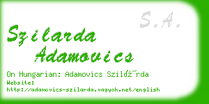 szilarda adamovics business card